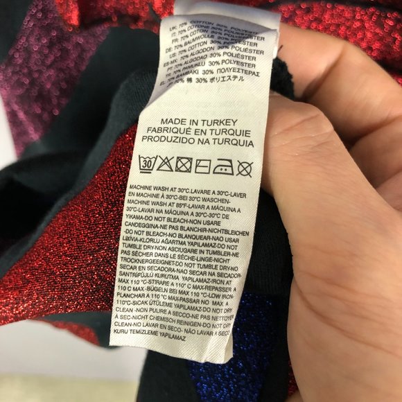 Diesel Womens One Shoulder Striped Sparkle Shimmer Ruffle Party Dress Si… - Picture 11 of 13